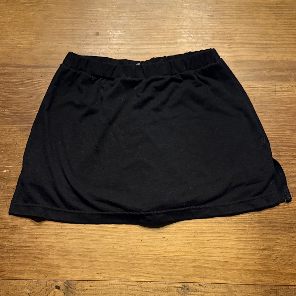 Varsity Black Mini Skirt
